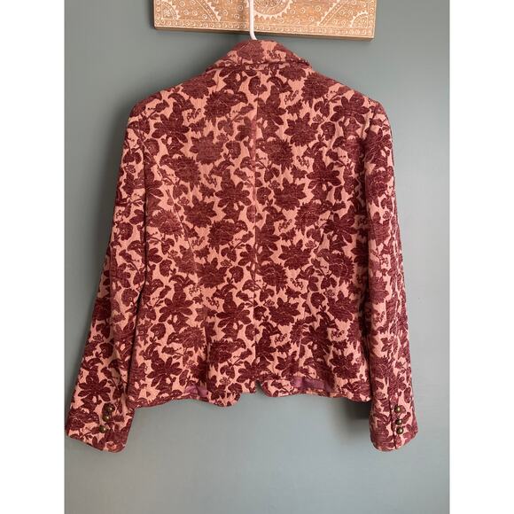 Vertigo Paris French Luxury Rose Floral 90s Blazer Jacket - Picture 6 of 7